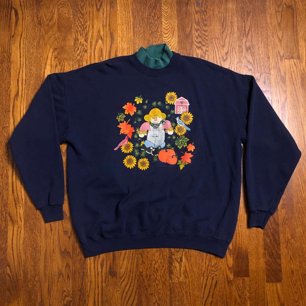 Fall Festive Pumpkin Patch Scarecrow Sweatshirt